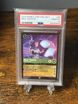 2024 Disney Lorcana EN 3 Milo Thatch King of Atlantis #80 PSA 10 - Image 1