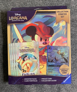 Disney Lorcana Fabled Collection Starter Set 4 Packs Tinkerbell Promo New Sealed - Image 1