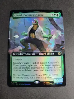 Lizard, Connors's Curse (Extended Art Foil) Rare MTG Spider-Man - Image 1