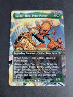Spider-Ham, Peter Porker (Borderless) Rare MTG Spider-Man - Image 1