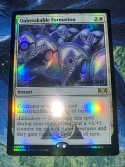 1x Unbreakable Formation - Foil - Prerelease Promo NM-Mint, English Prerelease P - Image 1