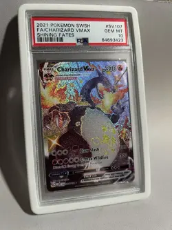 Pokemon Charizard VMAX Shining Fates Full Art #SV107 PSA 10 Gem Mint - Image 1