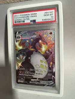 Pokemon Charizard VMAX Shining Fates Full Art #SV107 PSA 10 Gem Mint - Image 2