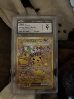 2024 POKEMON SSP EN-SURGING SPARKS HYPER RARE #247 PIKACHU EX CGC 9 - Image 1