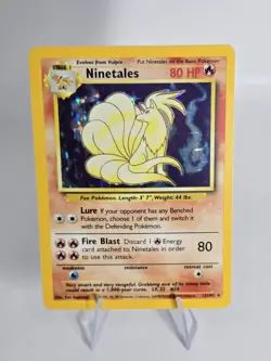 Ninetales 012/102 Base Set Holographic Pokemon Card - Excellent - Image 1