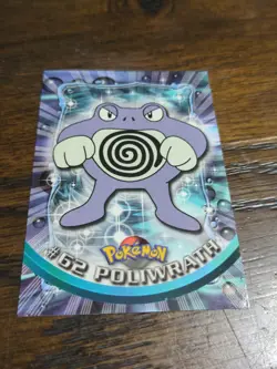 #62 Poliwrath Topps Pokemon Card Tv Animation Edition Blue Logo - Image 1