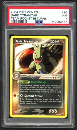 Pokemon Cards - PSA 7 Dark Tyranitar 20/109 - Ex Team Rocket Returns - NM - PSA7 - Image 1