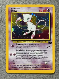 Mew 9 Black Star Promo Holo Pokemon Card wotc DAMAGE ON BACK, Front Good - Image 1