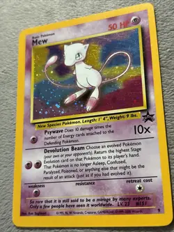 Mew 9 Black Star Promo Holo Pokemon Card wotc DAMAGE ON BACK, Front Good - Image 3