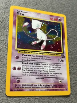 Mew 9 Black Star Promo Holo Pokemon Card wotc DAMAGE ON BACK, Front Good - Image 4