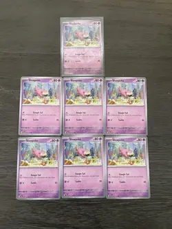 Pokemon TCG Slowpoke 057/142 SV07: Stellar Crown Common Reverse Holo Cards (x7) - Image 1