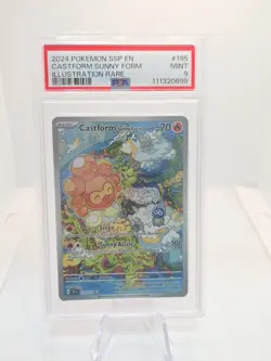 2024 POKEMON SSP EN-SURGING SPARKS ILLUSTRATION RARE CASTFORM SUNNY FORM PSA 9 - Image 1