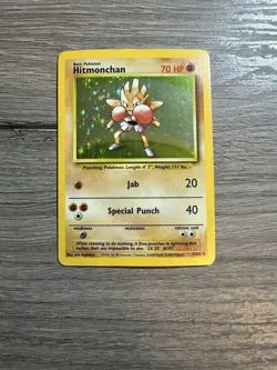 Hitmonchan 7/102 Holo Rare Base Set Unlimited - Pokemon Card WOTC Nm - Image 1