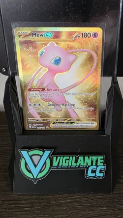Pokemon TCG Mew EX Metal Gold NM 205/165 Scarlet & Violet 151 Promo Card - Image 1