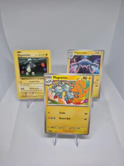 Magnemite 37/108 And Magneton 064/197 And Magnezone 065/197 Pokemon Cards Lot B4 - Image 1