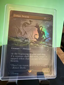 Compy Swarm (Borderless) #9 (NM) Universes Beyond: Jurassic World Foil MTG - Image 1
