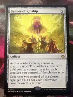 MTG Banner of Kinship 127 Rare NM Foundations Non Foil - Image 1