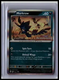 Murkrow SVP 021 Holo Black Star Promo - Stamped Pokemon TCG NM - Image 1