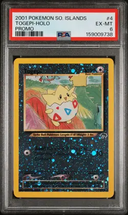 2001 POKEMON SOUTHERN ISLANDS PROMO #4 TOGEPI-HOLO PSA 6 - Image 1