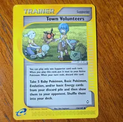 Pokemon TCG Town Volunteers 136/147 Aquapolis Uncommon e-Reader Regular 2002 02 - Image 1