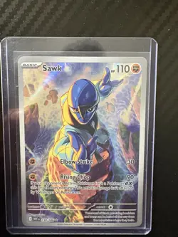 Pokemon Sawk 130/086 Sv: White Flare Holo Illustration Rare Basic 110 HP ENG - Image 1