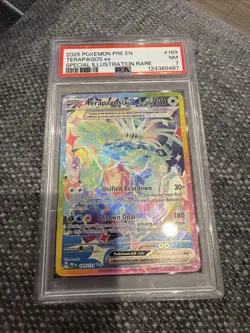 Pokemon 2025 Pre-Prismatic Evolutions #169 Terapagos EX PSA 7 - Image 1