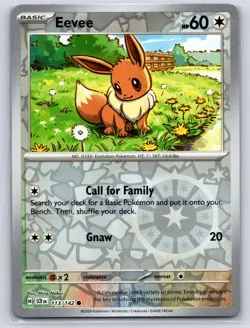 Eevee 113/142 Common Stellar Crown Pokemon Near Mint - Image 1