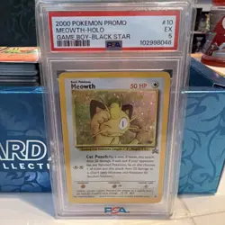 WOTC Meowth #10/53 Black Star Promo Holo English 2000 PSA 5 Pokemon - Image 1