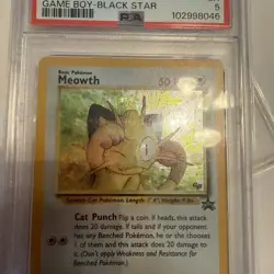 WOTC Meowth #10/53 Black Star Promo Holo English 2000 PSA 5 Pokemon - Image 4