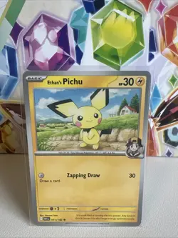 Ethan's Pichu 071/182 Common Regular - Pokemon TCG Destined Rivals NM - Image 1