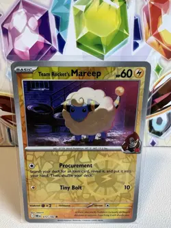 Team Rocket’s Mareep 072/182 Reverse Holo Common Pokemon TCG Destined Rivals NM - Image 1