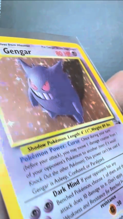 Gengar Holo #5/62 Fossil Unlimited LP/MP Pokemon 1999 - Image 2