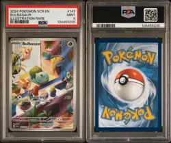 2024 POKEMON SCR EN-STELLAR CROWN #143 BULBASAUR ILLUSTRATION RARE PSA 9 - Image 3
