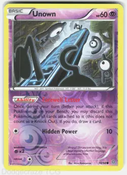 Unown 30/98 Common Ancient Origins Pokemon Reverse Holo NM - Image 1