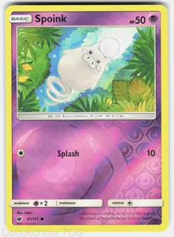 Spoink 41/111 Common Crimson Invasion Pokemon Reverse Holo LP - Image 1