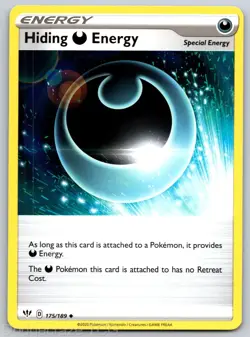 Hiding Darkness Energy 175/189 Uncommon Darkness Ablaze Pokemon NM - Image 1