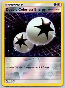 Double Colorless Energy 69/73 Uncommon Shining Legends Pokemon Reverse Holo NM - Image 1