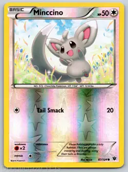 Minccino 87/124 Common Fates Collide Pokemon Reverse Holo LP - Image 1
