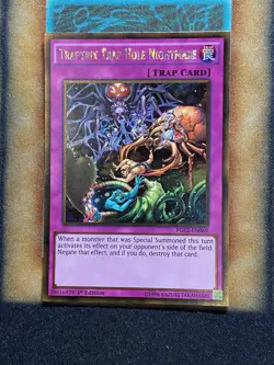 Yugioh Traptrix Trap Hole Nightmare PGL2-EN069 Gold Rare 1st Ed NM - Image 1