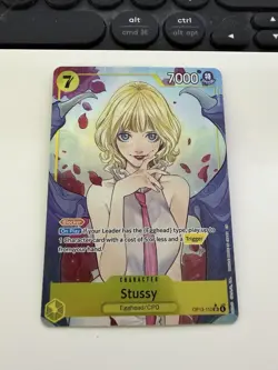 Namco One Piece Stussy Carrying on His Will OP13-110 Alt Art Foil Super Rare - Image 1