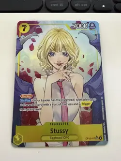 Namco One Piece Stussy Carrying on His Will OP13-110 Alt Art Foil Super Rare - Image 2