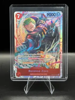 Bandai One Piece TCG Roronoa Zoro Character EB04-007 SR Holo English 9000 - Image 1