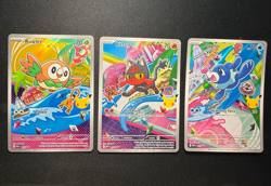 Rowlet 043 Litten 044 Piplup 045 MEP Pokemon First Partner Illustration Series 1 - Image 1