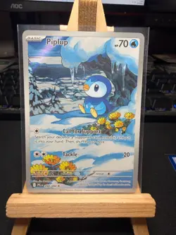 Pokemon TCG Piplup 098/094 Illustration Rare – Phantasmal Flames – NM - Image 1