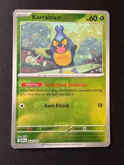 Pokemon TCG Karrablast 009/086 C Master Ball Reverse – Black Bolt – NM - Image 2