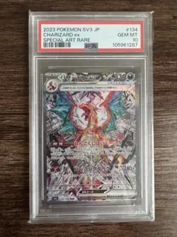 2023 POKEMON JAPANESE SV3-RULER OF THE BLACK FLAME #134 CHARIZARD EX PSA 10 - Image 1