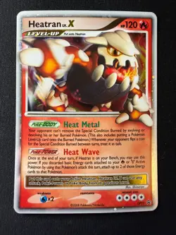 Pokemon TCG Heatran Lv. X DP31 – Diamond & Pearl – Black Star Promo – NM Minus - Image 2