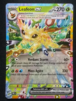 Pokemon TCG Leafeon ex 006/131 – Prismatic Evolutions – Double Rare – NM - Image 2