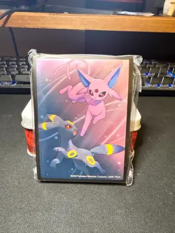 Pokemon TCG Prismatic Evolutions Premium Figure Collection – 65x Card Sleeves - Image 1