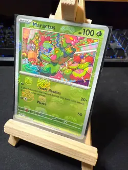 Pokemon TCG Maractus 008/086 Master Ball Reverse Holo – S&V Black Bolt Set – NM - Image 1
